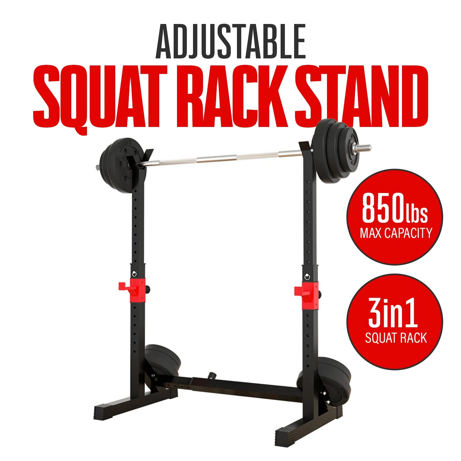 50KG / 70KG / 100KG Olympic Weight Plates + 6FT or 7FT Olympic Barbell + Adjustable Full Squat and Barbell Rack