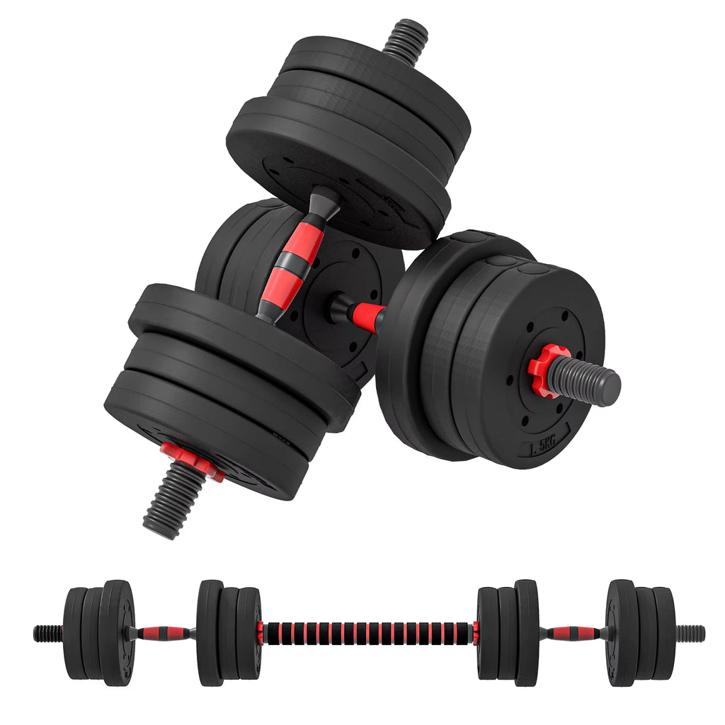 20Kg 2 in 1 Adjustable Dumbbells Weight Set, Dumbbell Hand Weight Barbell for Body Fitness, Lifting Training for Home