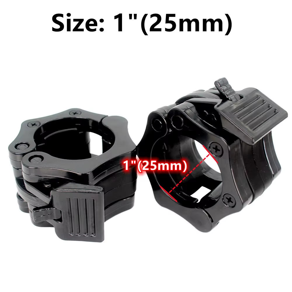 Pair of Locking 25Mm Diameter Standard Bar Dumbbell Barbell Collars Lock Clips Clamp Weight Lifting Gym Fitness Bodybuilding